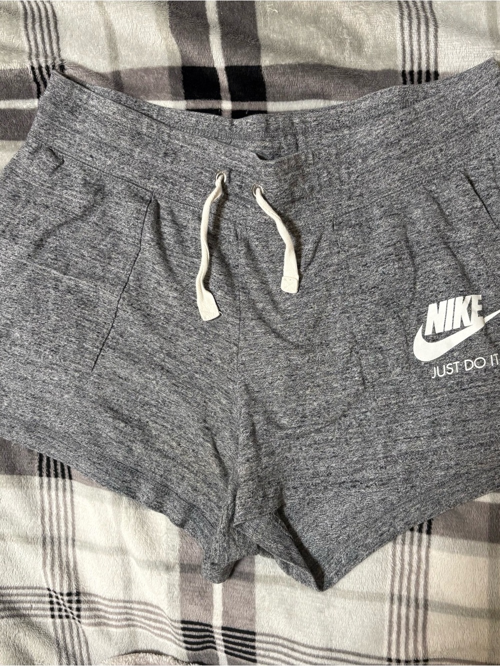 Nike Women's Heather Gray Athletic Drawstring Shorts